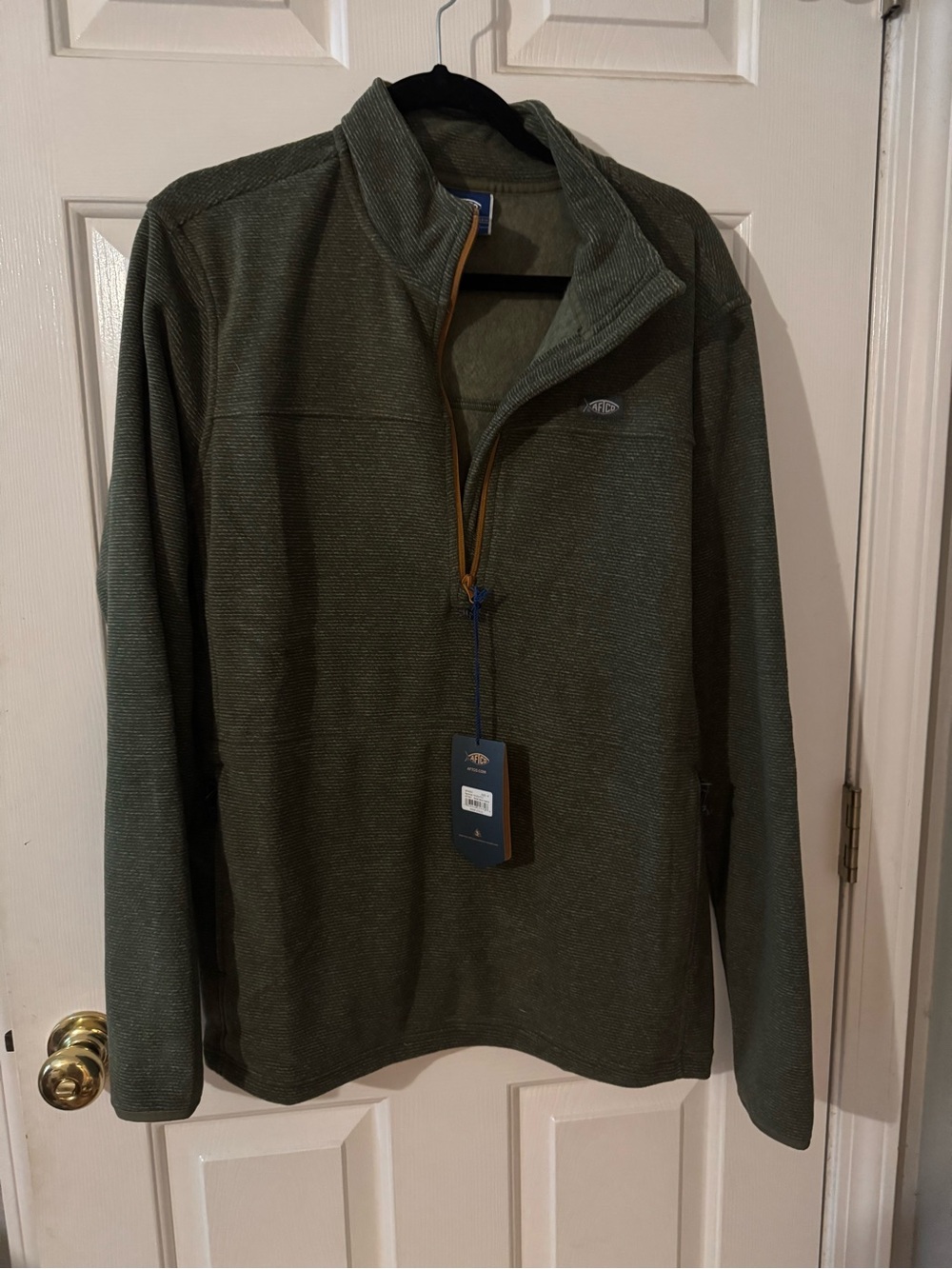 AFTCO Olive Quarter-Zip Pullover